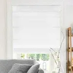 Chicology RMBS2364 Cordless Roman Shades & Soft Fabric Window Blind Belgian Snow - 23 x 64 in.