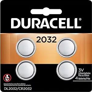 Duracell DL2032 Lithium Medical Battery, 3V - 4 pack