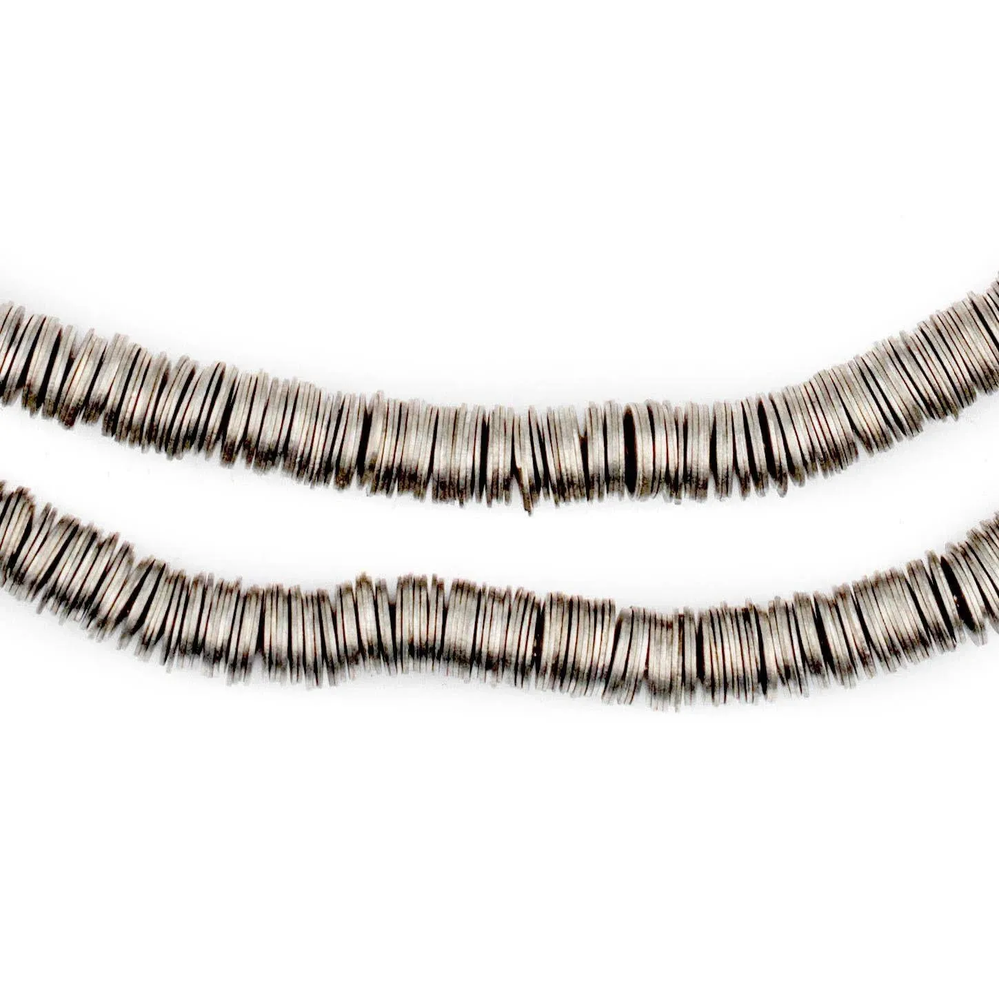 Silver Flat Disk Heishi Beads (6mm)