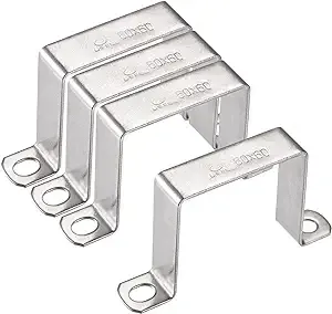 4pcs 304 Stainless Steel U Shaped Connector Bracket 58 x 62mm