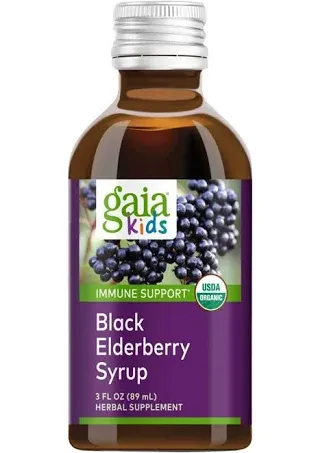 Gaia Herbs Gaiakids Black Elderberry Syrup - 3 fl oz bottle