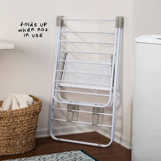 Honey-Can-Do Heavy Duty Gullwing Drying Rack, White Metal