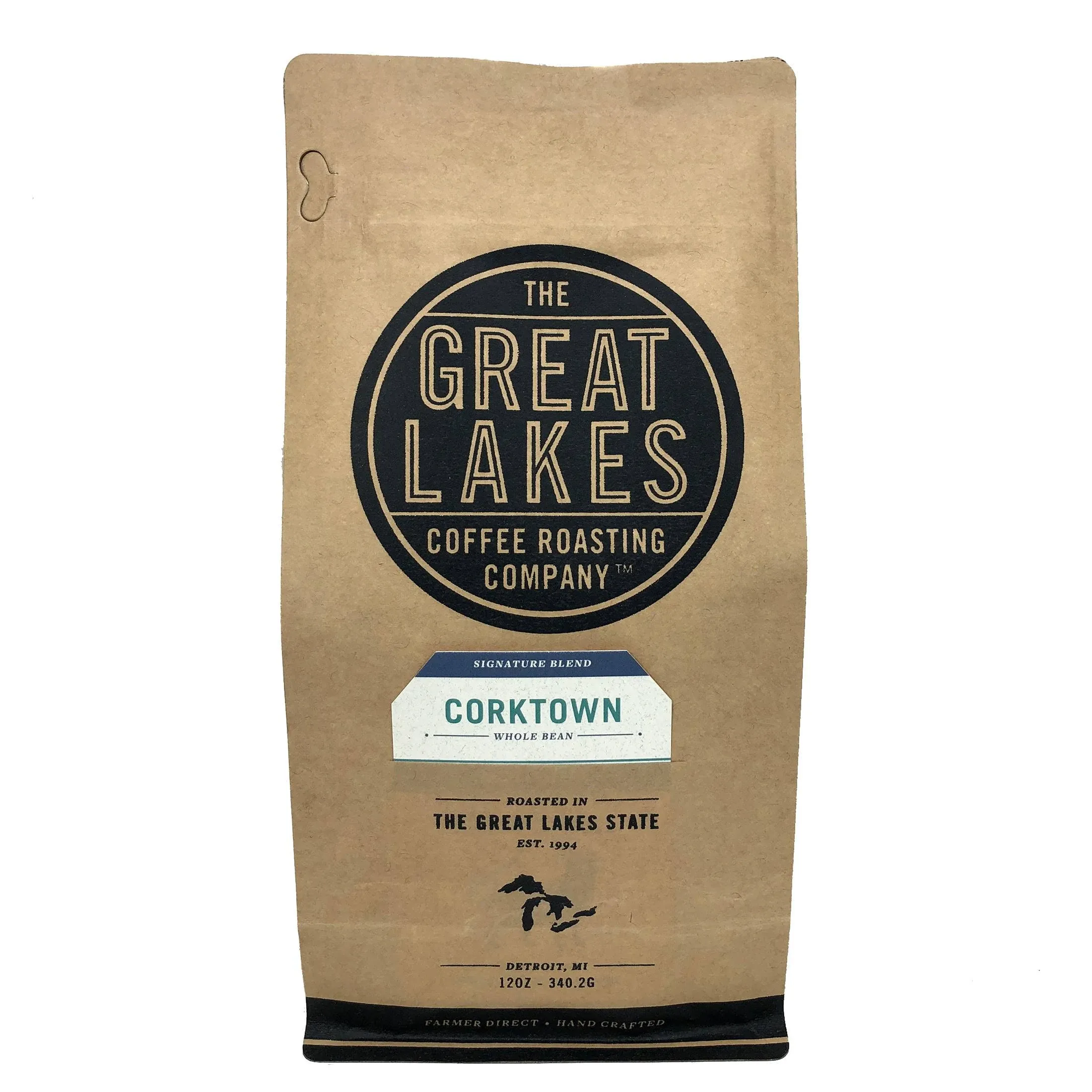 THE GREAT LAKES COFFEE ROASTING CO: Corktown Blend Whole Bean Coffee, 12 oz