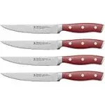 Henckels Forged Accent 4-pc, Steak Knife Set - Red