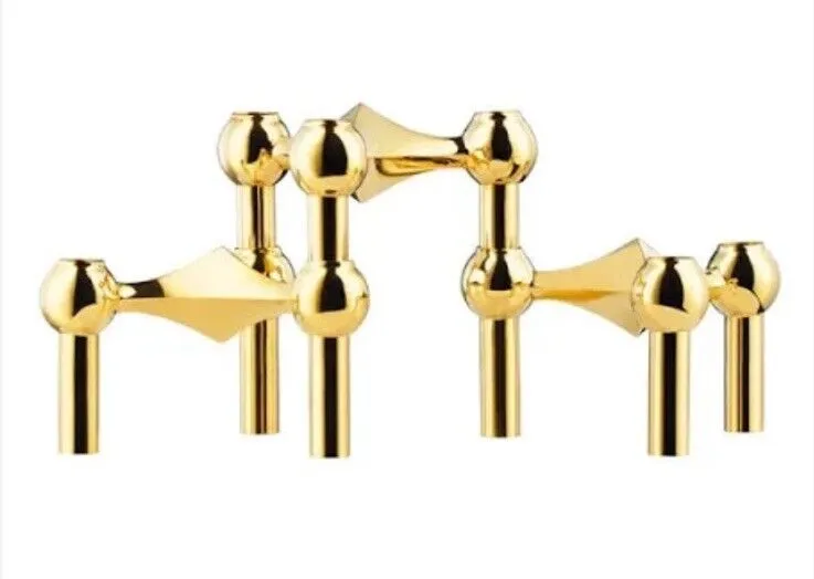 Stoff Nagel Candle Holder, Solid Brass, Set of 3