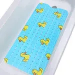 Bathtub Mat Non Slip Shower Mat for Kids Adults & Elderly 40X16 Inch Extra Long Anti Slip Bath Mats for tub Mat with Suction Cups and Drain Holes,Duck