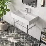 Deer Valley 30" Rectangular Console Bathroom Sink