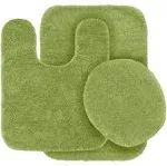 3 Pc Solid Sage Green Bathroom Rug Set Bath Mats Bath Set Super Soft anti Slip S