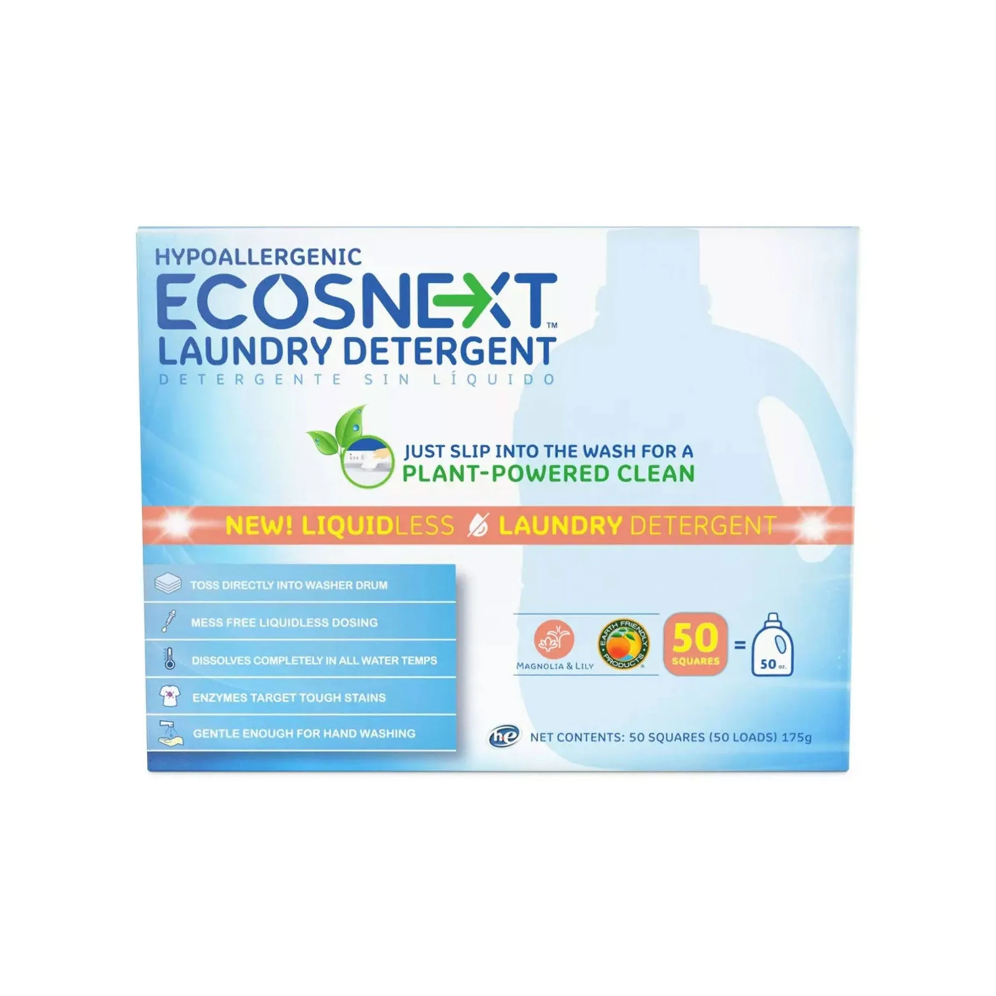 Ecos Magnolia & Lily Laundry Detergent Sheets 50 Count