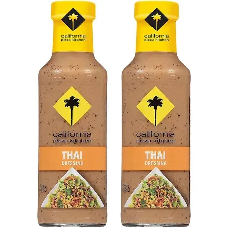 California Pizza Kitchen Thai Dressing - Creamy Thai Peanut Sauce, Restaurant-Like Asian Peanut Sauce, Asian Salad Dressings, Fresh and Creative Flavors Collide, Asian Dressings - 12 Fl Oz, Pack of 2