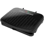 George Foreman Family Size 5 Serving Nonstick Compact Electric Indoor Grill in Black