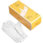 ECZEMA HONEY Premium 100% Cotton Gloves - Washable & Reusable Overnight Dry Hands Treatment - White Cotton Gloves for Eczema (24 Pairs)