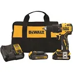 DEWALT ATOMIC 20V MAX* Hammer Drill, Cordless, Compact, 1/2-Inch, 2 Batteries (DCD709C2)