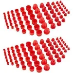 Plastic AN Flare Fitting Cap and Plug Kit, 72-Piece