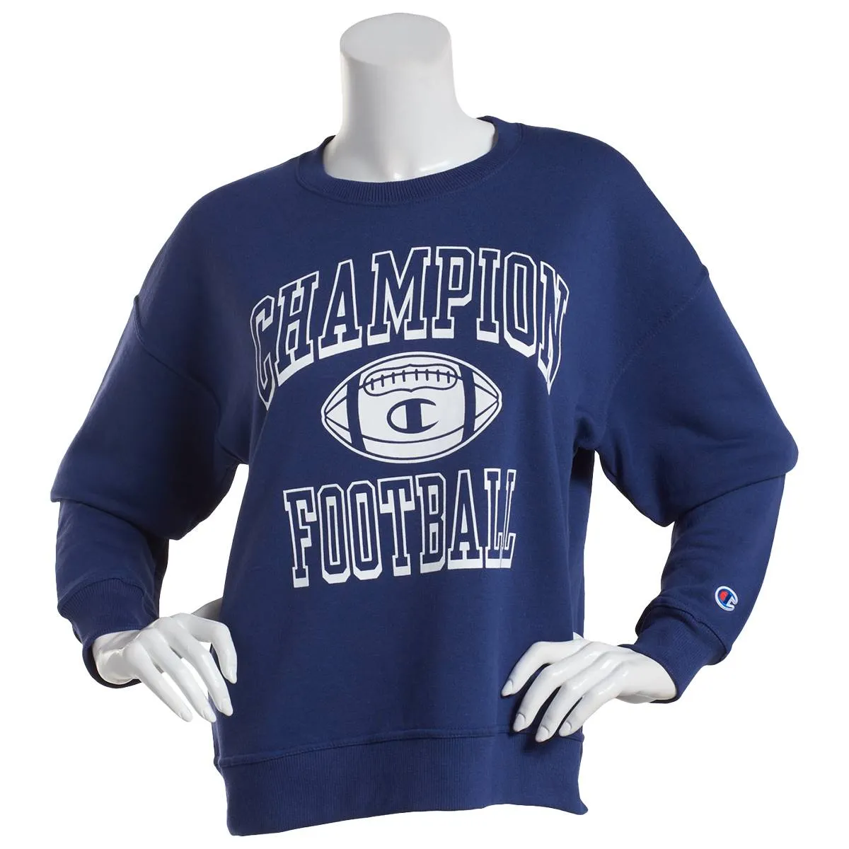 Womens Champion Powerblend® Relaxed Crew Football Top