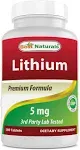 Best Naturals Lithium Orotate 5 mg - 180 Tablets