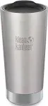 Klean Kanteen Double Wall Vacuum Insulated Tumbler Cup with Lid, Silver, 20 oz