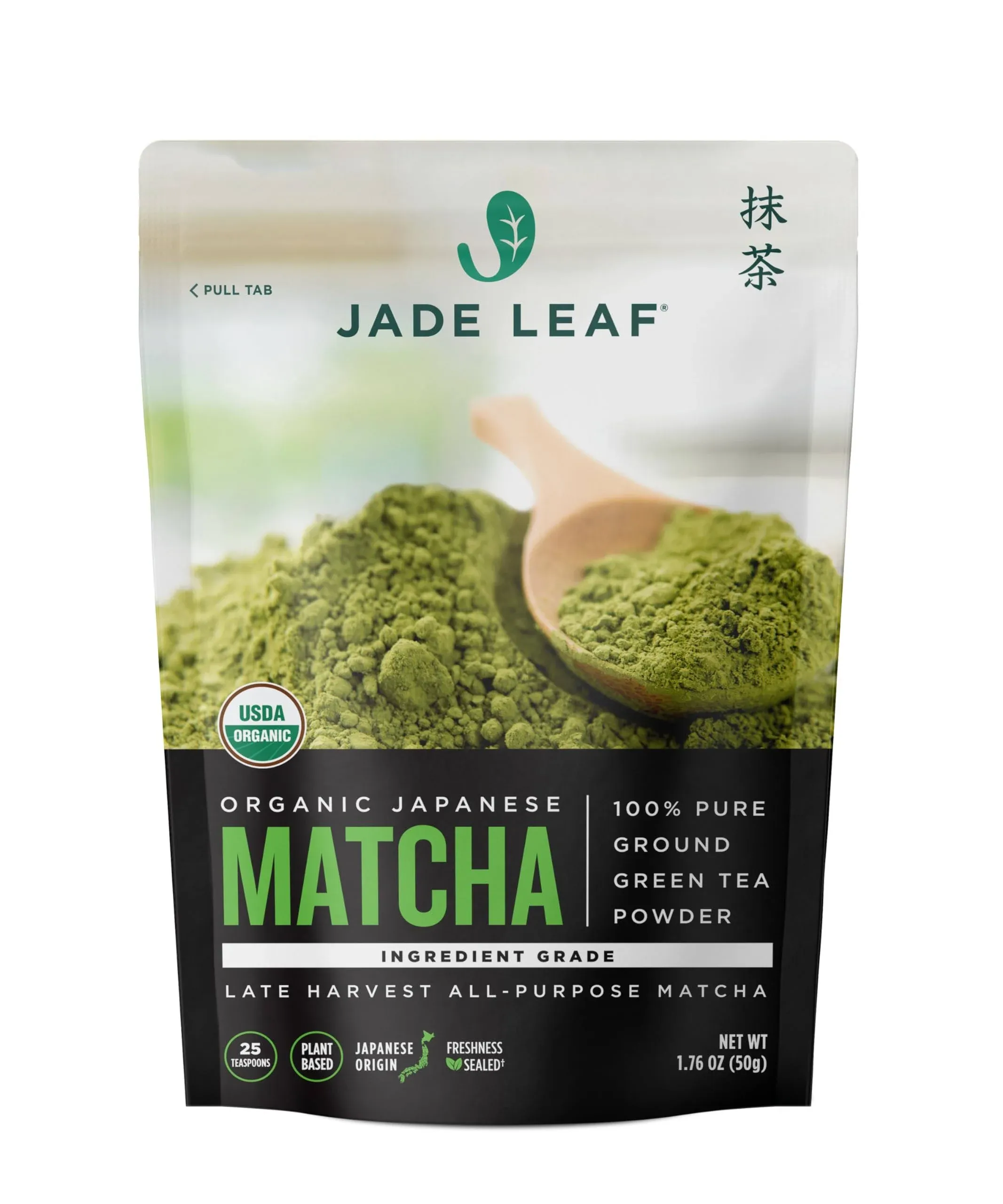 Jade Leaf Matcha Organic Green Tea Powder - Ingredient Grade Late Harvest All-Purpose - Authentic Japanese Origin (1.76 Ounce pouch)