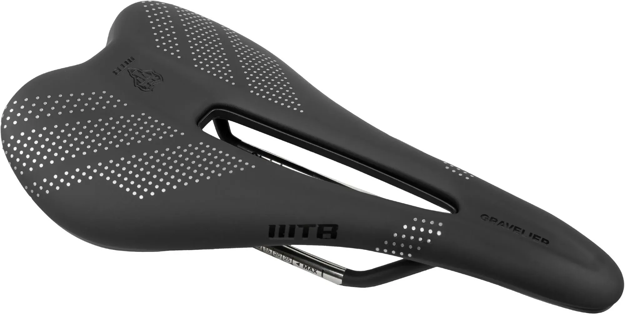 WTB Gravelier Saddle (Black) (Stainless Steel Rails) (140mm)