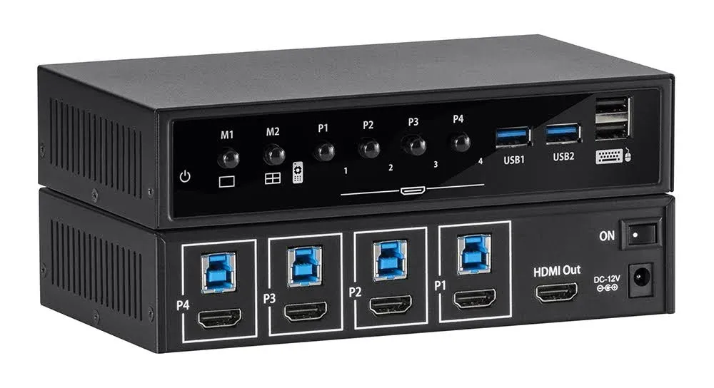 Kanex Pro  SW-4X1KVMMV Pro Quad Multiview 4X1 KVM Switch 1080p 60hz HDMI with USB 3 0