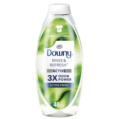 Downy Rinse & Refresh Laundry Odor Remover and Fabric Softener - Active Fresh, 48 fl oz