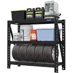 WorkPro 3-Tier Metal Garage Shelving Unit, Heavy Duty Storage Utility Rack, 50”W x 18”D x 47”H, 5400 lbs Load Capacity, Industrial Steel Shelf