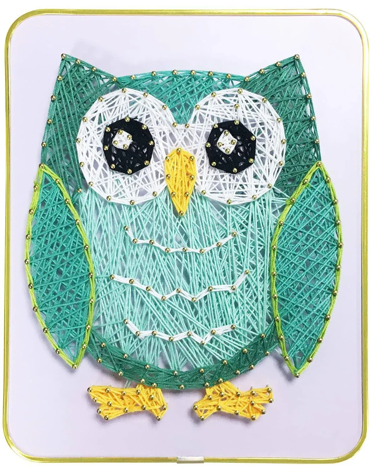 JEKEJIAJIU DIY String Art Craft Kit for Adults,Teens,Beginner,Kids.Include All Necessary Accessories and Frame, Adults Crafts Kit, Home Wall Decorations Unique Gift（Owl 7.9 × 9.8 inch）