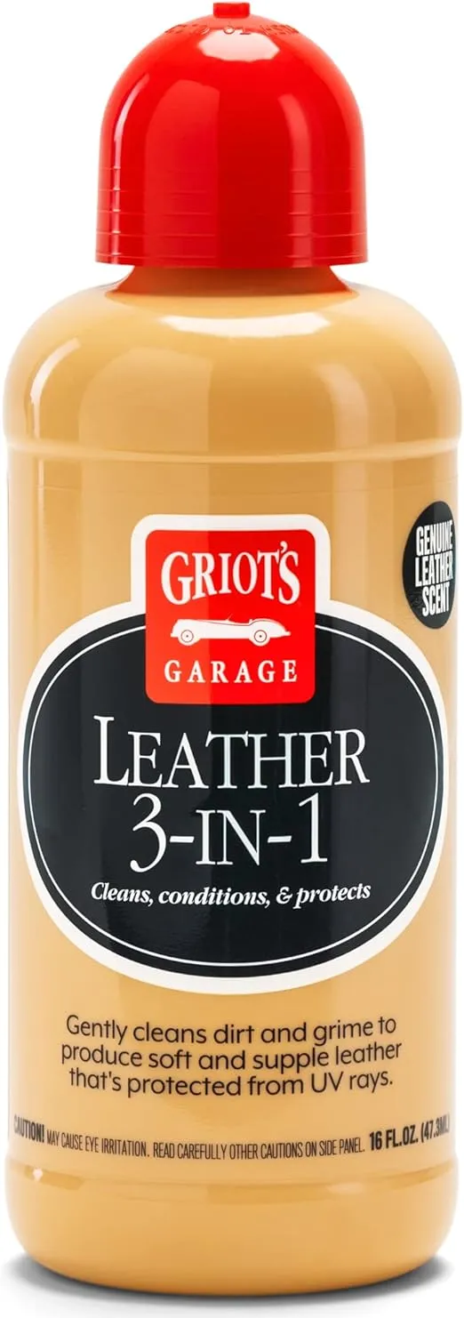 Griot's Garage 11019 3-in-1 Leather Cleaner 16oz, Standard