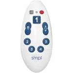 Smpl Simple TV Remote for The Elderly - This Universal Large Button Remote Control Helps The Elderly & Visually Impaired on Virtually Any TV | Supports IR TVs, Cable, Satellite & Sound Bars