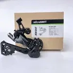 microSHIFT ADVENT Rear Derailleur - 9 Speed, Medium Cage, Black, With Clutch