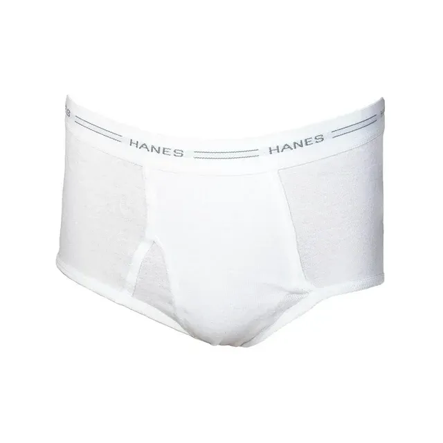 Hanes Men's Cotton White Briefs with Comfort Flex Waistband (Pack of 6)