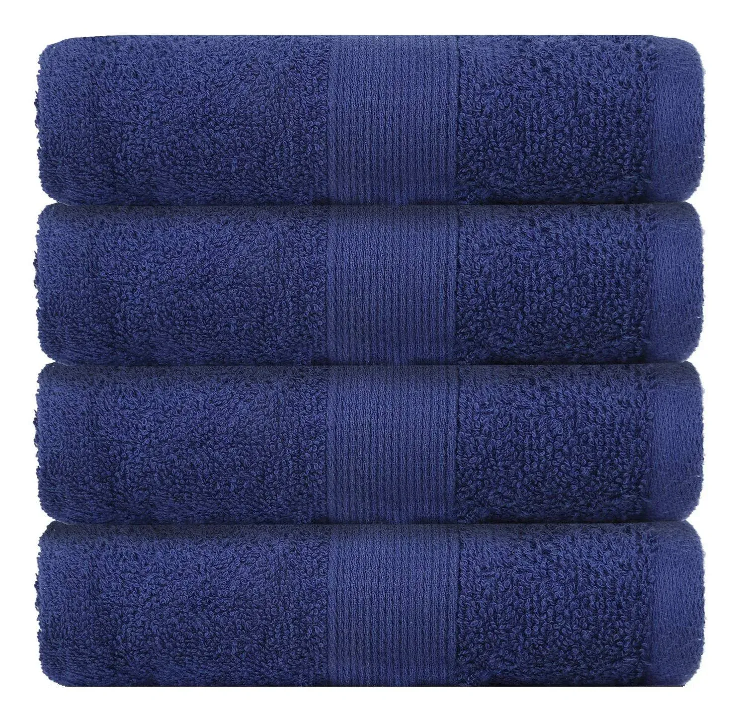 RAJRANG Bulk Hand Towels for Bathroom Highly Absorbent and Soft Cotton Salon Towel Navy Blue Set of 12, 28x16 Inches