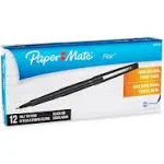 Paper Mate Flair Felt Tip Pen, Point Guard Medium, Black Ink - 12 pack