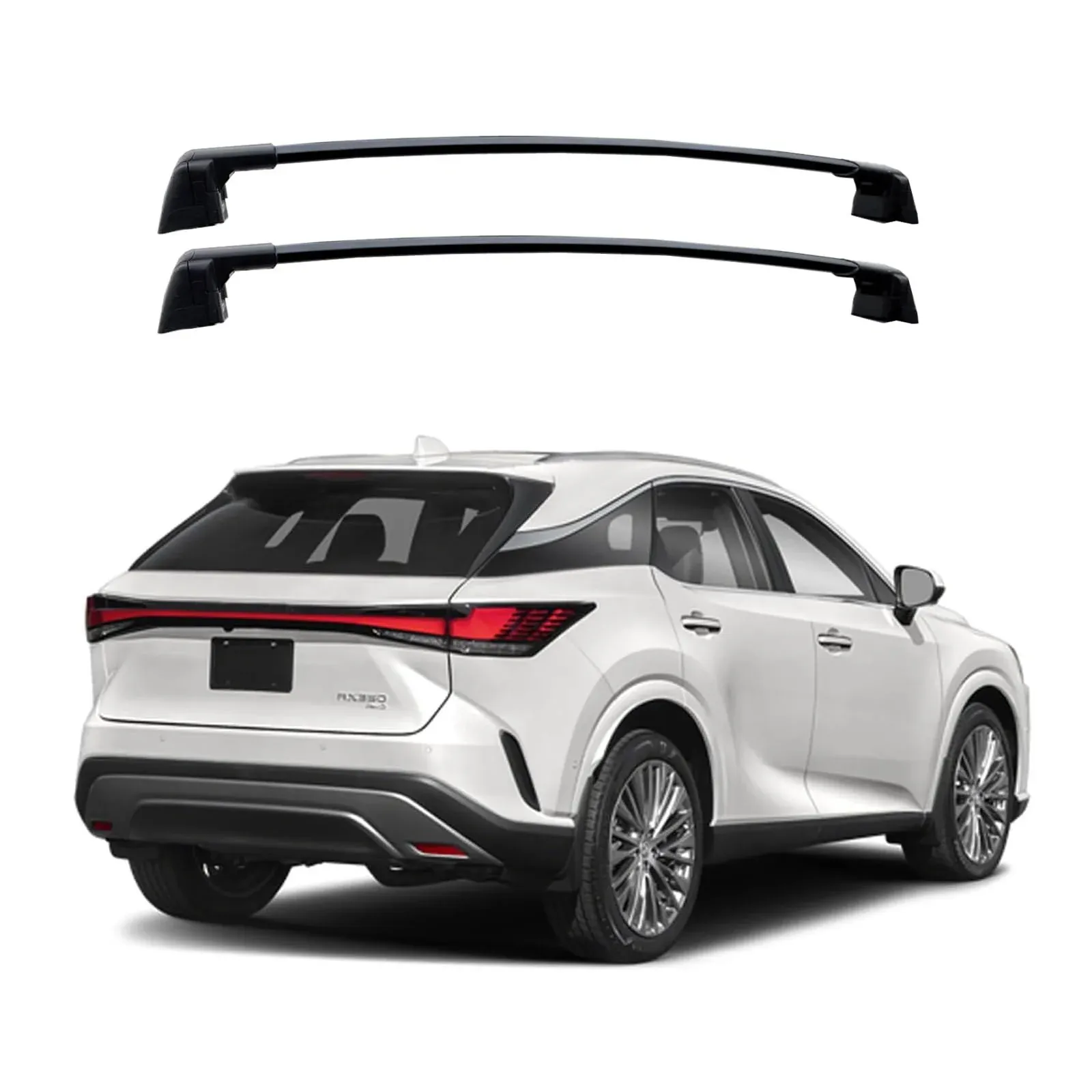 Roof Rack Cross Bars Fit for 2023-2025 RX 350h Flush Side Rails, High Profile Compatible with Panoramic Sunroof, Cargo, Bike, Carriers 220LB Capacity Aluminum Crossbars with Lock Black Cheetah