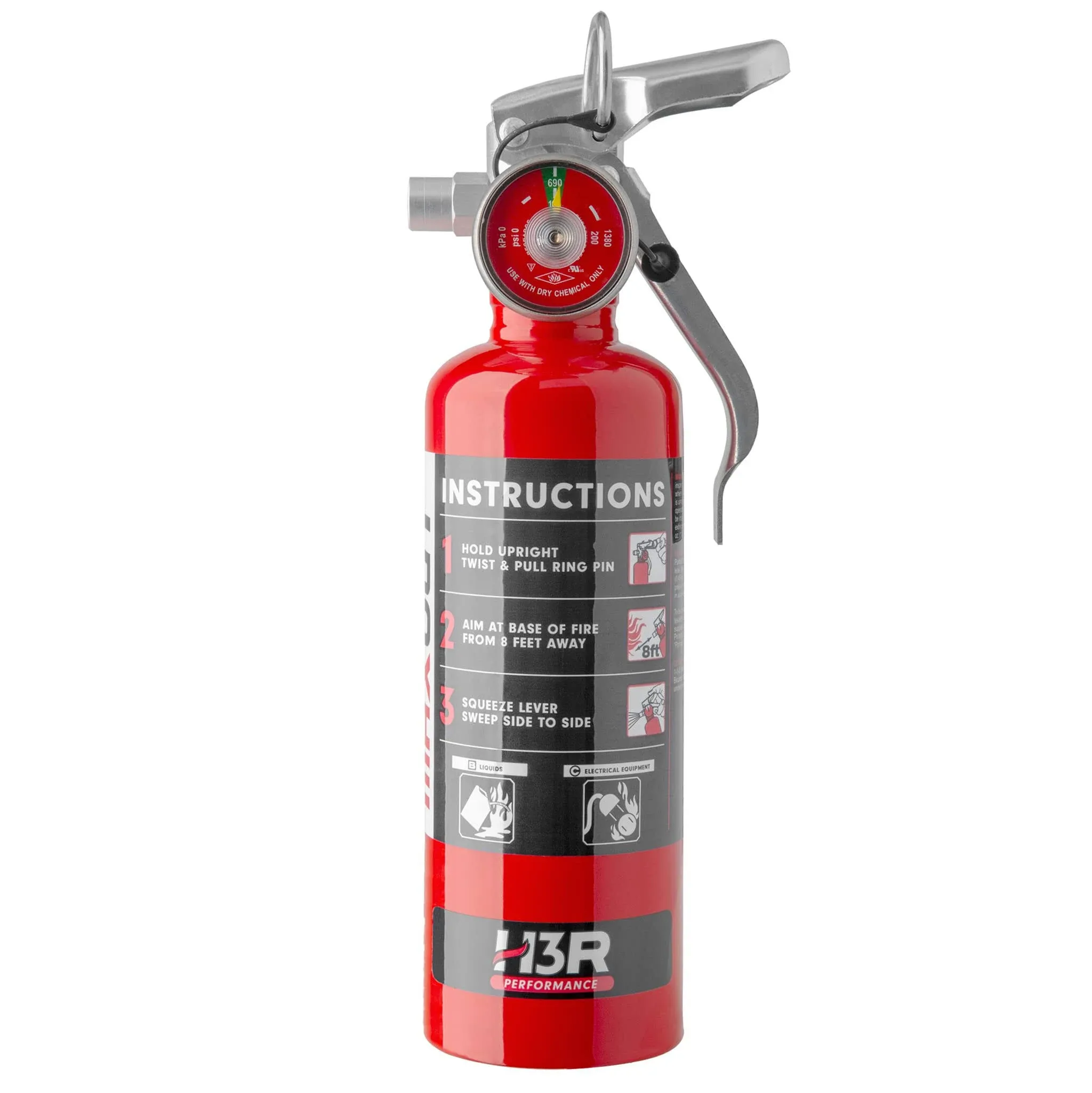 H3R MX100R 1 lb Red Dry Chemical Fire Extinguisher