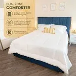 Kömforte bySöMN: Dual Zone Comforter for Couples – 2 Temp Duvet Insert King/Cali King / White