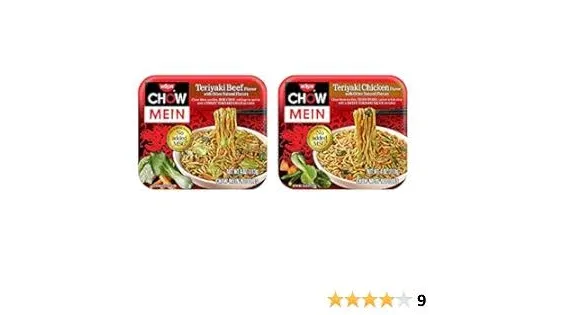 Nissin Chow Mein Premium Teriyaki Beef & Chicken Variety Bundle (Pack of 12)