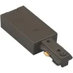 WAC Lighting H Track Live End Connector, Dark Bronze