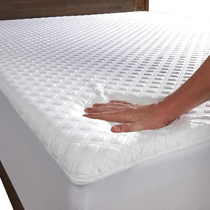 Saferest Sleepure 100% Waterproof Full Size Quilted Mattress Protector - Viscose Derived from Bamboo - Fitted with Stretchable Pockets