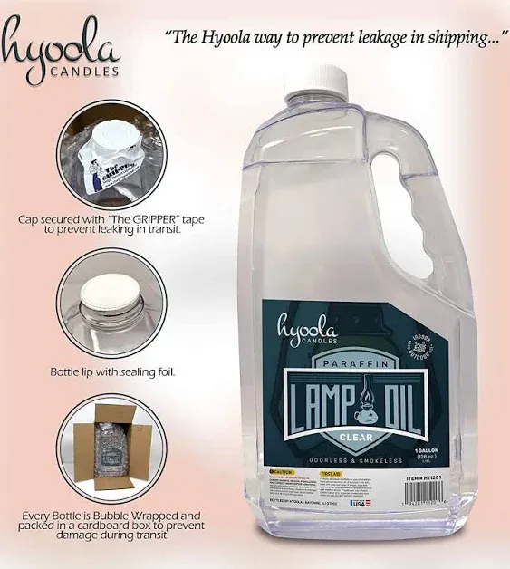 Hyoola Smokeless Odorless Liquid Paraffin Lamp Oil - Clear - 1 Gallon