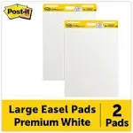 Post-it Self-Stick Easel Pads, 25 x 30, White, 30 Sheets, 2/Carton