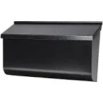 NEW SOLAR L4010WB0 BLACK &#034;WOODLANDS&#034; 17&#034; BLACK STEEL WALL MOUNT MAILBOX 2377695