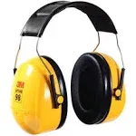 3M - Optime 98 H9A Earmuffs, 25 DB NRR, Yellow/Black