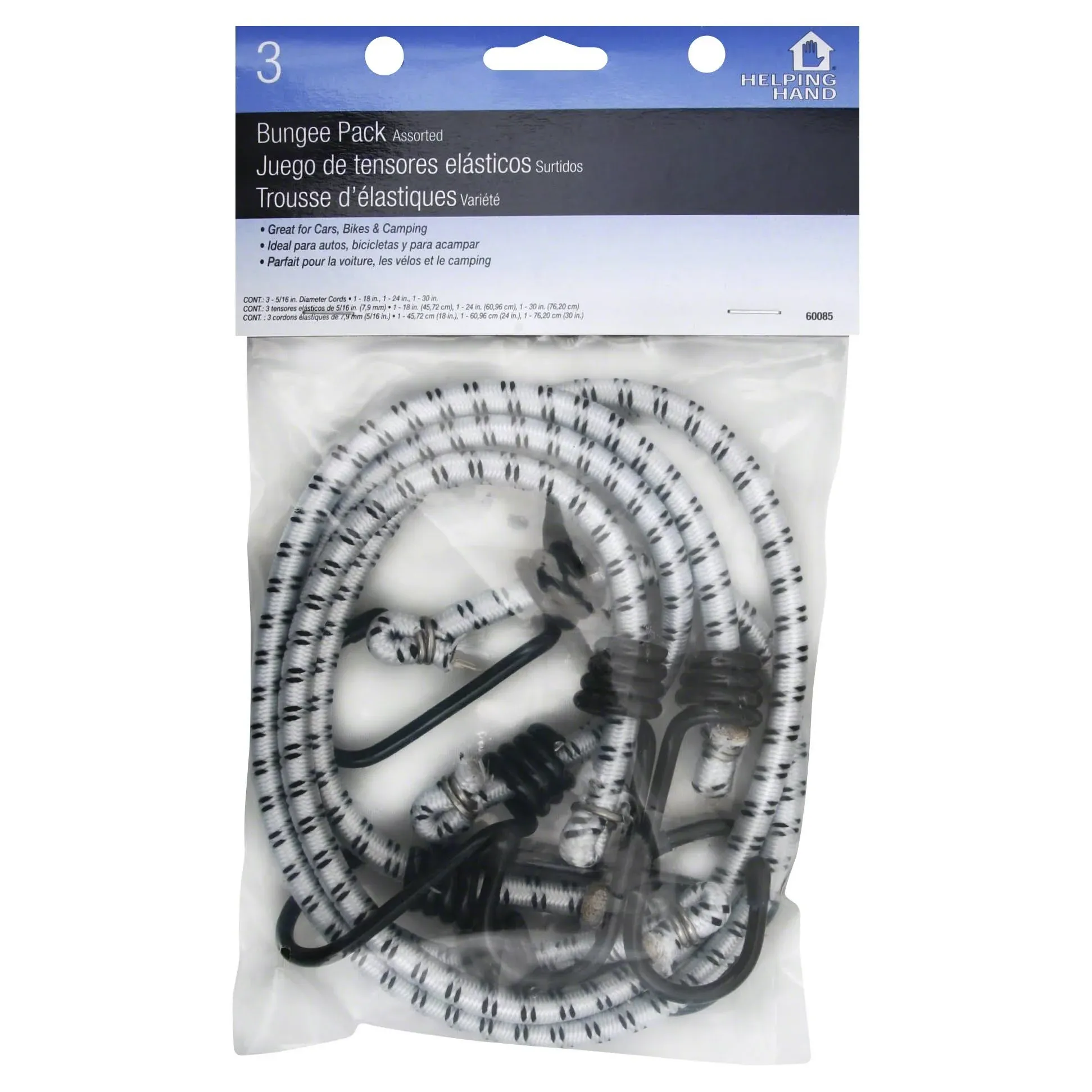 Helping Hand 60085 Assorted Bungee Cords 3 Pack