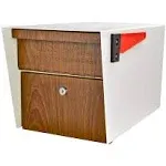 Mail Boss 7520 Mail Manager Locking Mailbox, White Wood Grain