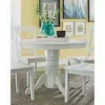 Homestyles Warwick Dining Table, W-42”, D-42”, H-30”, Off White