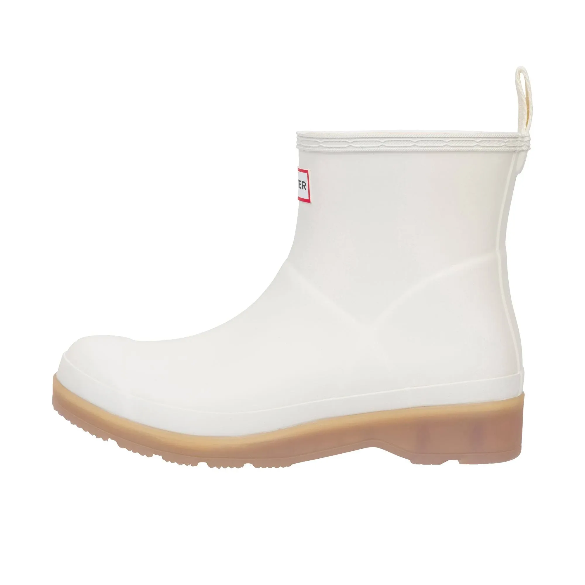 Hunter Play Short Translucent Sole Boot Women's Rain Boots White : 6 M