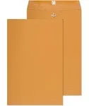 10 X 13 Clasp Envelopes – 10 Pack Brown Kraft Catalog Envelopes with Clasp Closu