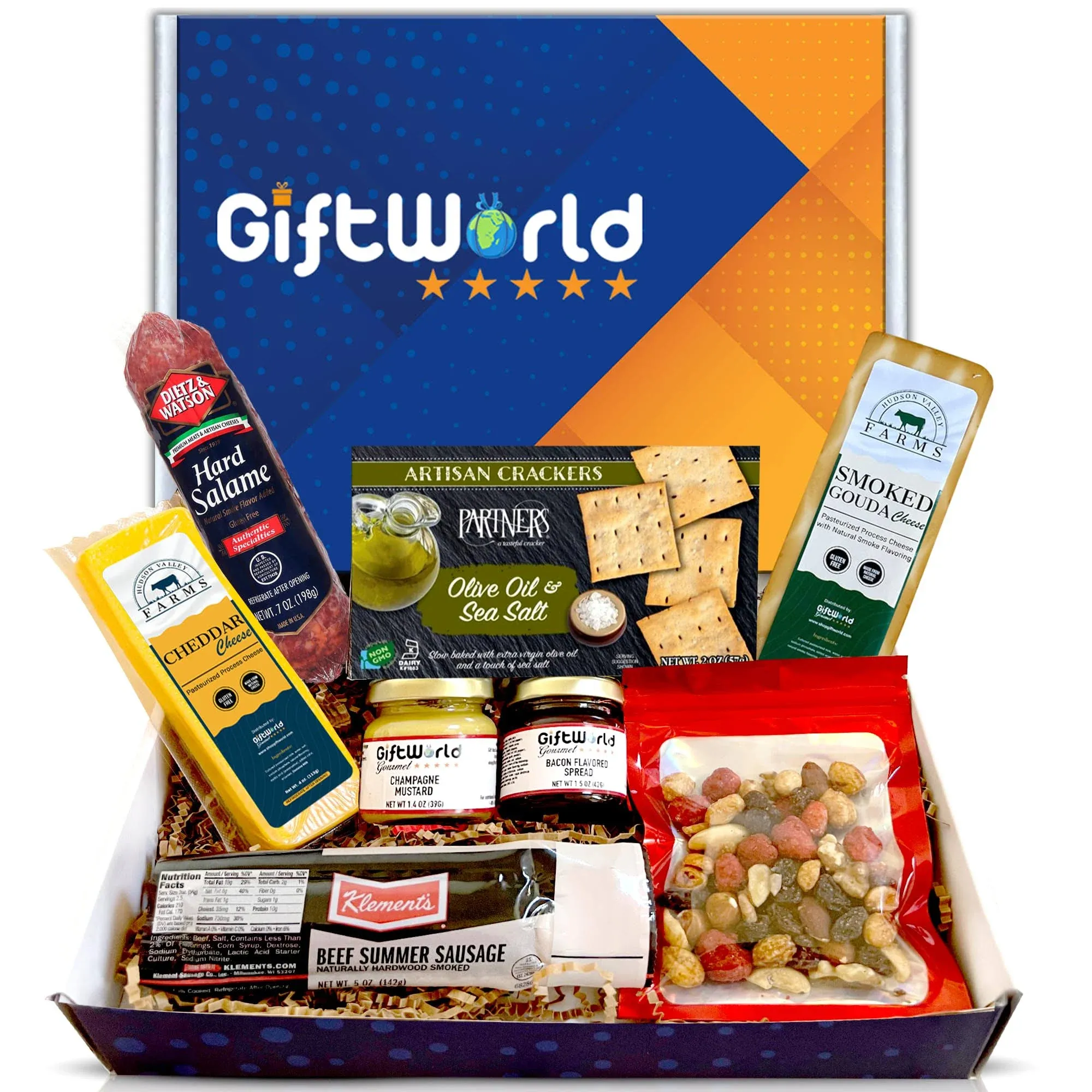 GiftWorld Ultimate Meat and Cheese Gift Basket