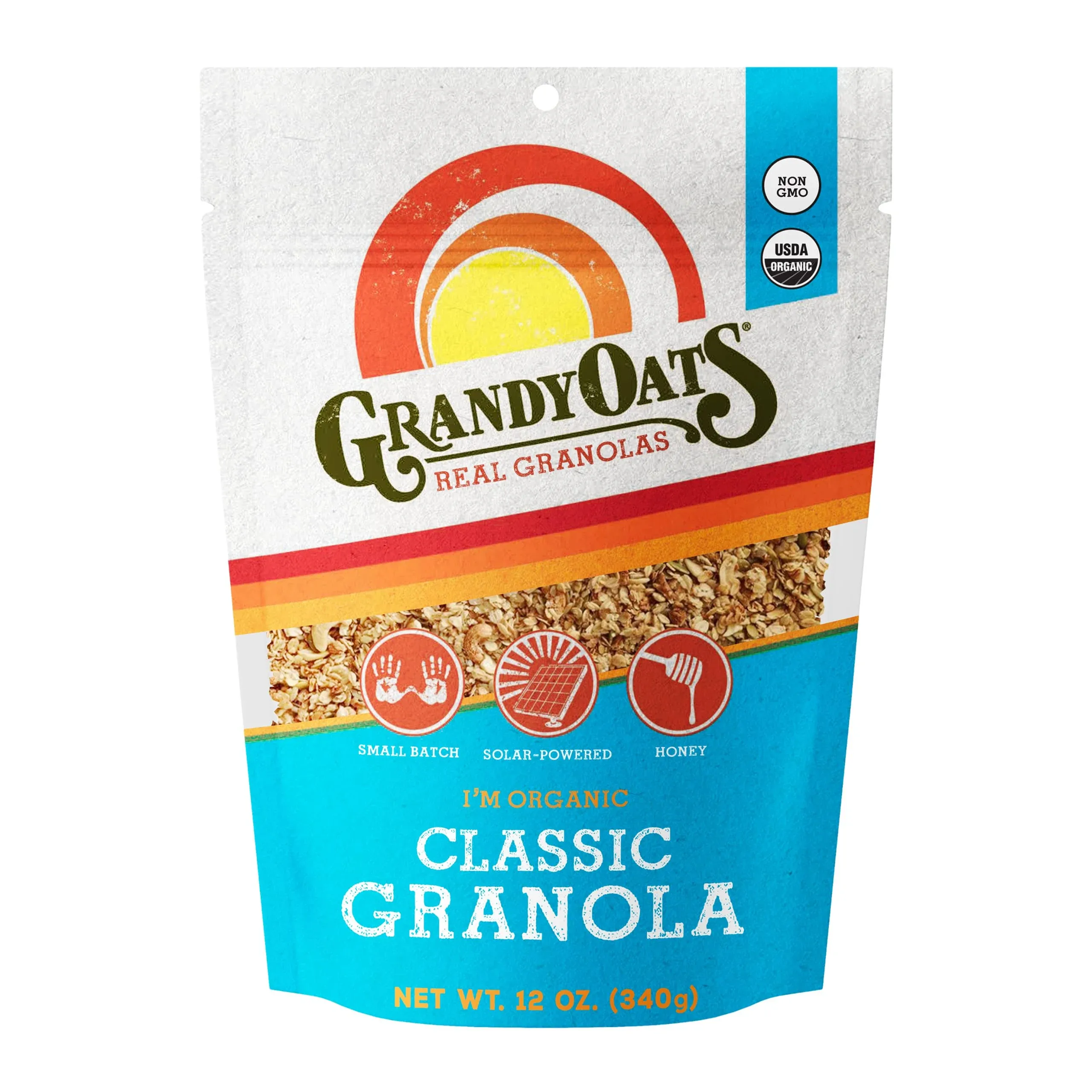 Grandy Oats, Granola Classic Organic, 12 Ounce